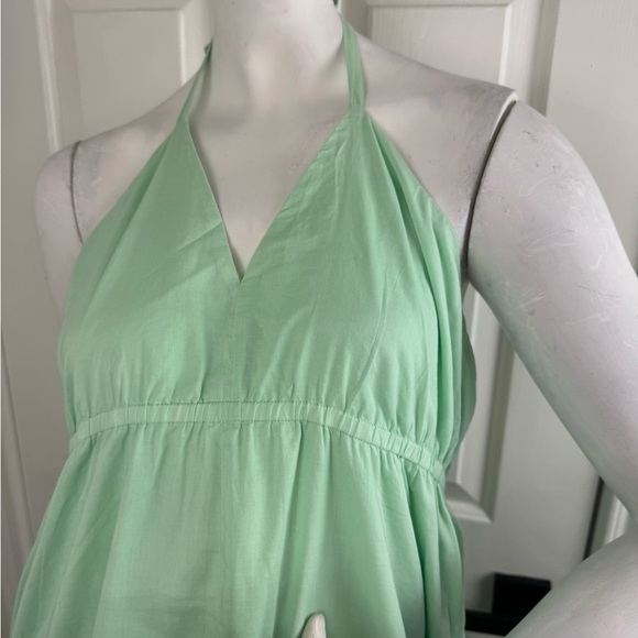 Express Tiered Halter Maxi Dress Size Medium 100% Cotton.  #143 - Picture 11 of 15